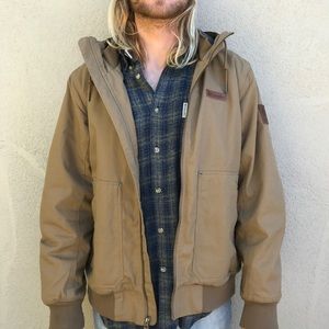 Columbia fleece hooded work jacket